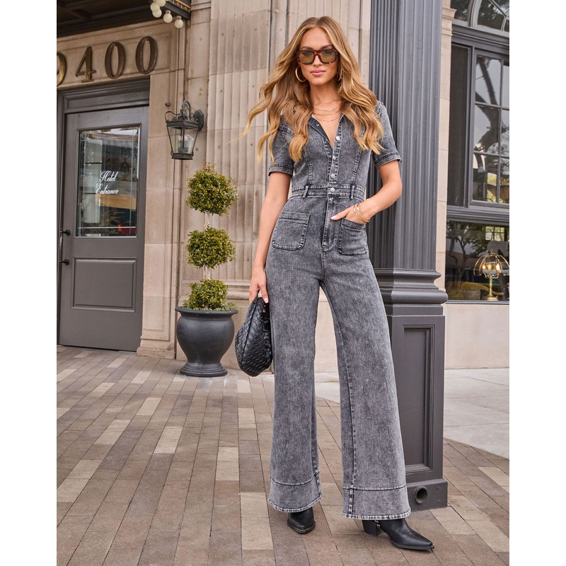 Cornella Denim Jumpsuit Black XS