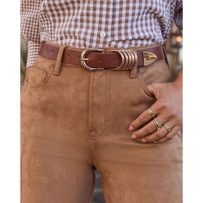 Greer Stacked Buckle Belt Black O/S