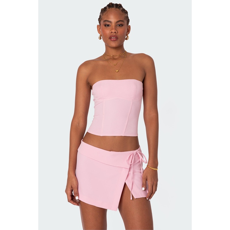 Selena Lace Up Corset PINK XS