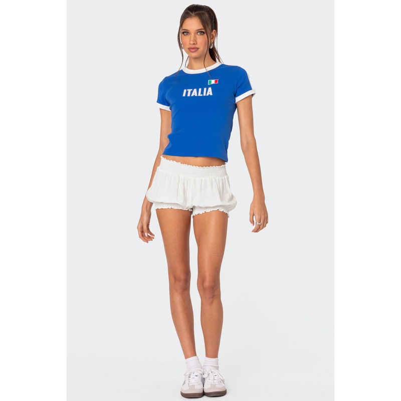 Adelaide Puffy Shorts WHITE XS