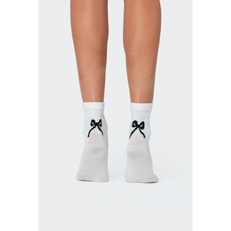 Bow Socks WHITE OS