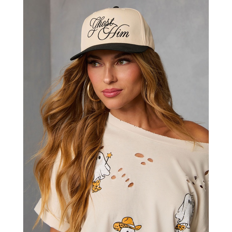 Ghost Him Snapback Hat Cream O/S