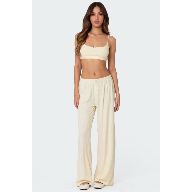 Lilou Pointelle Pants YELLOW XS