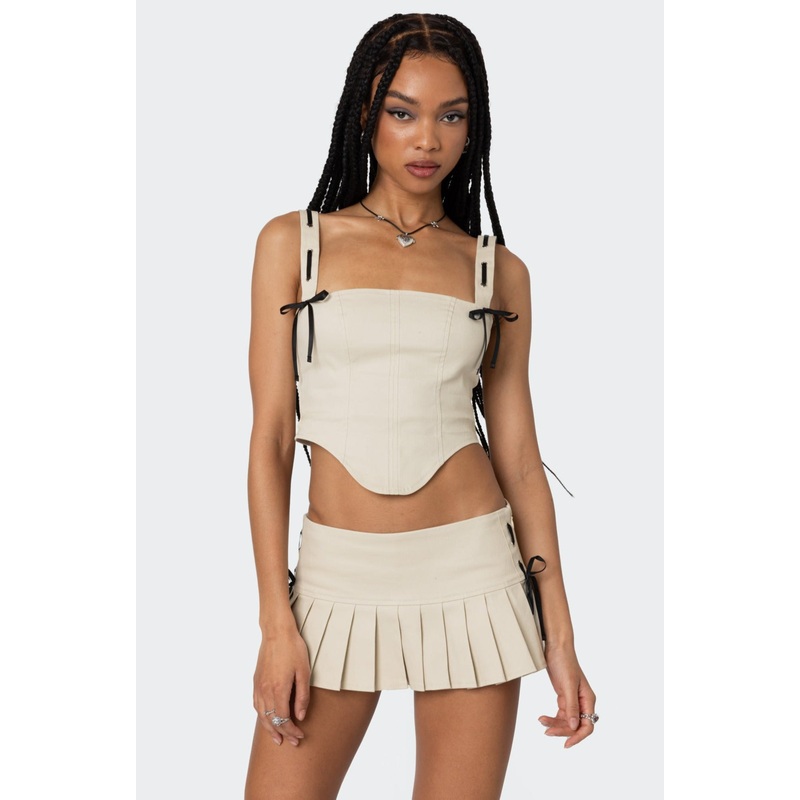 Margaret Ribbon Corset BEIGE XS