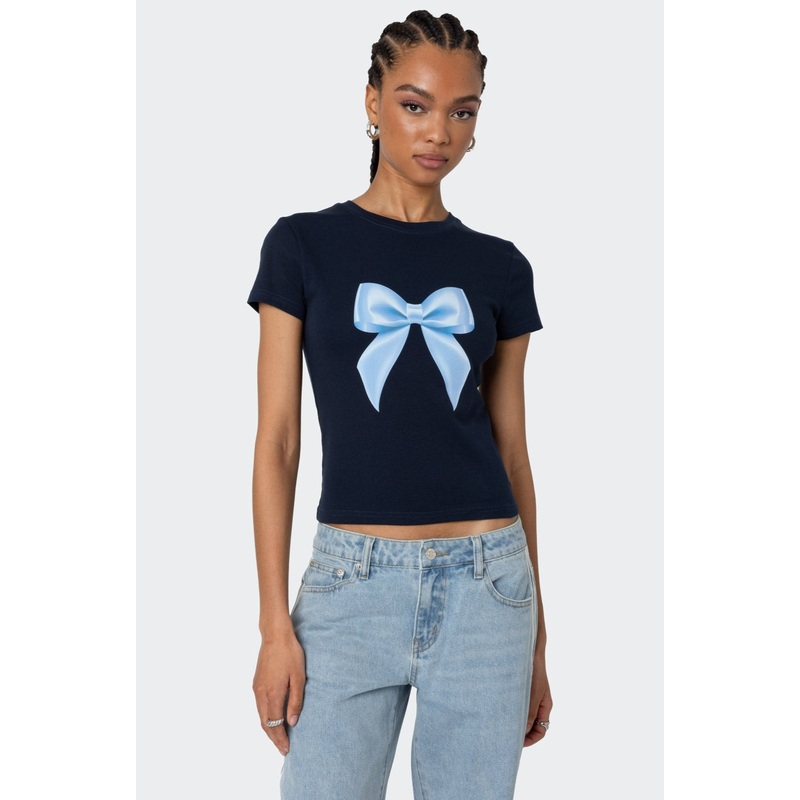 Tied Up T Shirt NAVY XS
