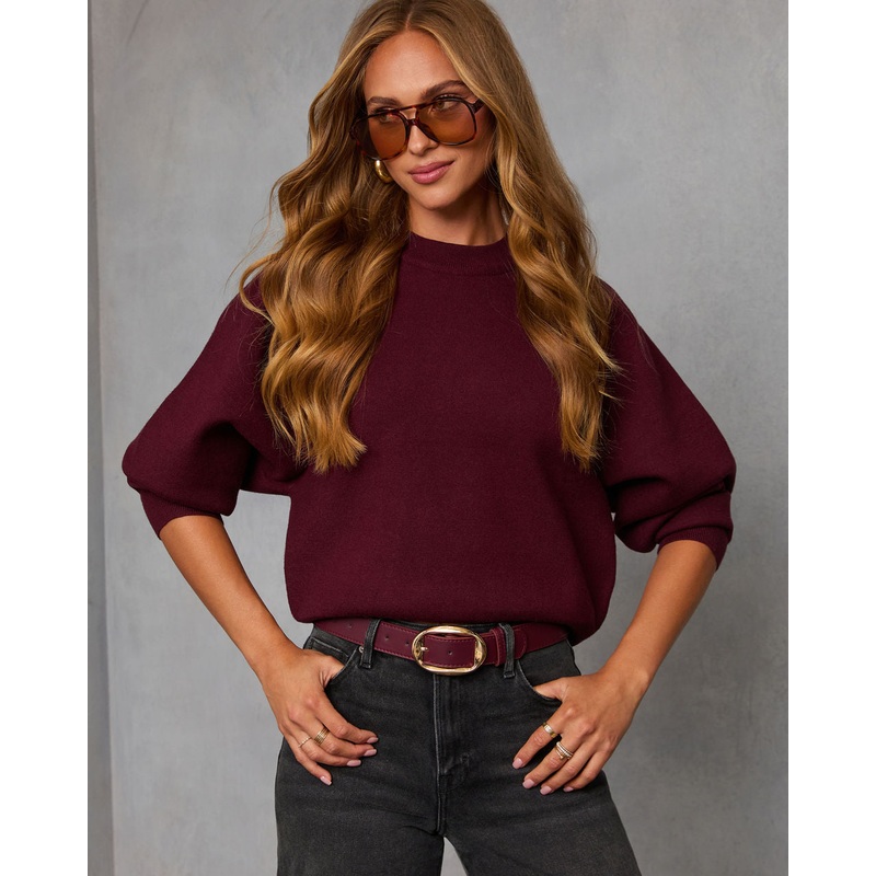 Autria Leather Oval Buckle Belt Wine O/S