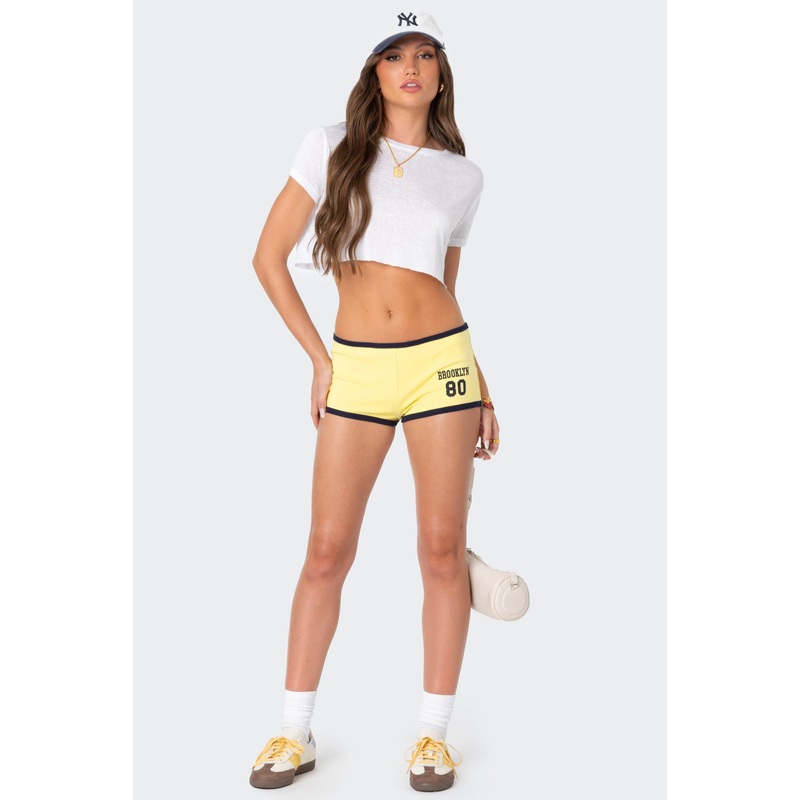 Brooklyn Baby Contrast Shorts YELLOW XS