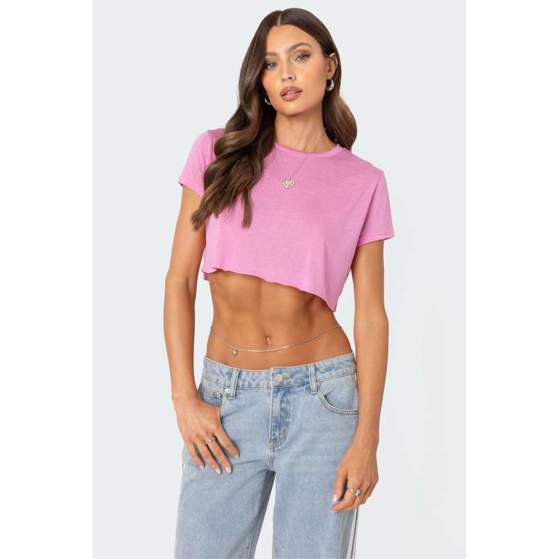 Seville Cropped T Shirt PINK XS