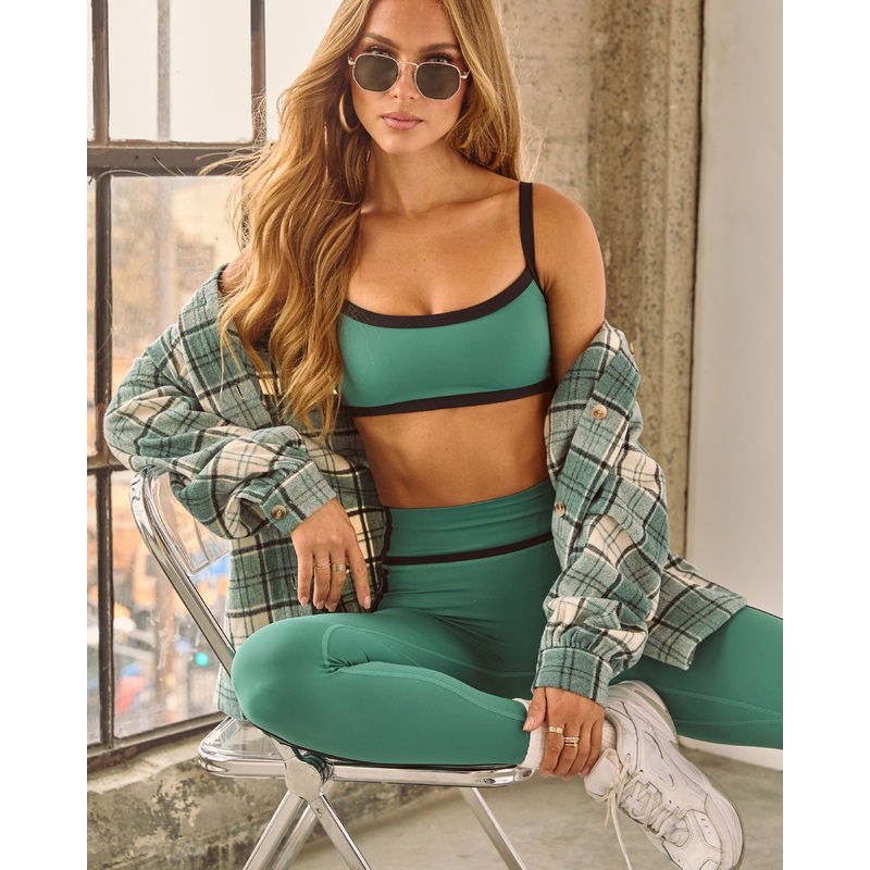 Blushed Timber Plaid Shirt Jacket Green Multi XS