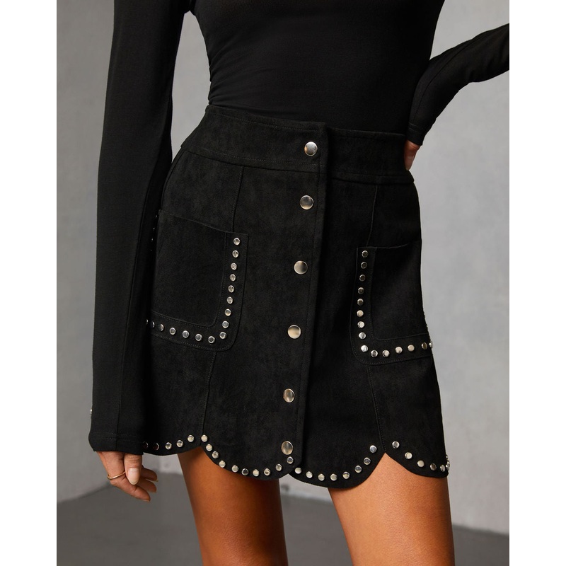 Wilden Studded Mini Skirt Black XS