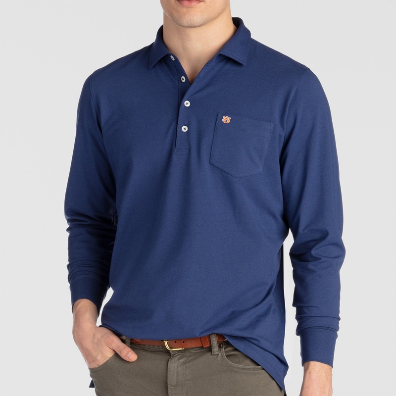 AUBURN | JACK LONG-SLEEVE POLO | COLLEGIATE REGAL SML