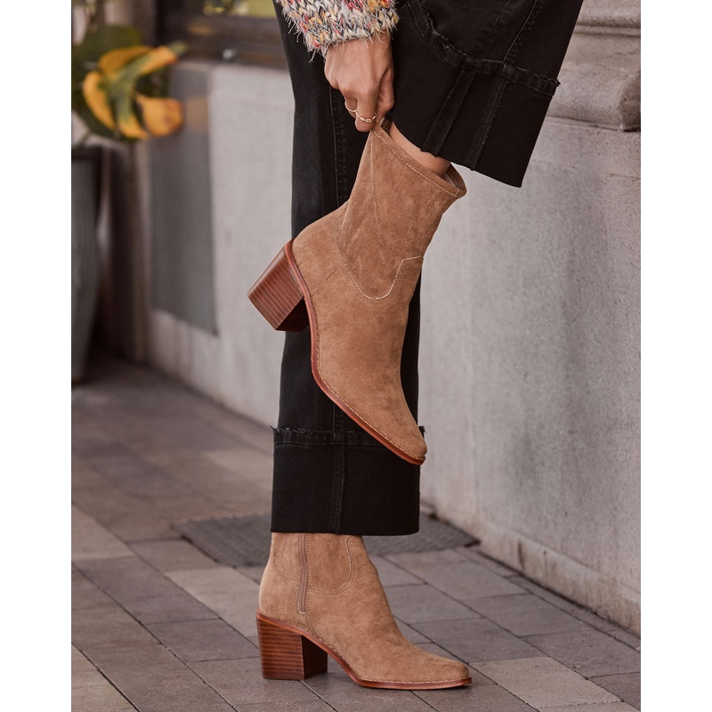 Alexie Suede Bootie Latte 6