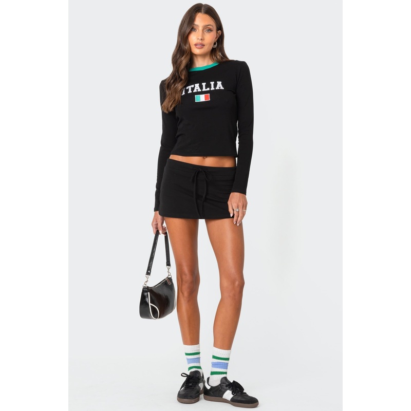 Bayside Slitted Micro Skort BLACK XS