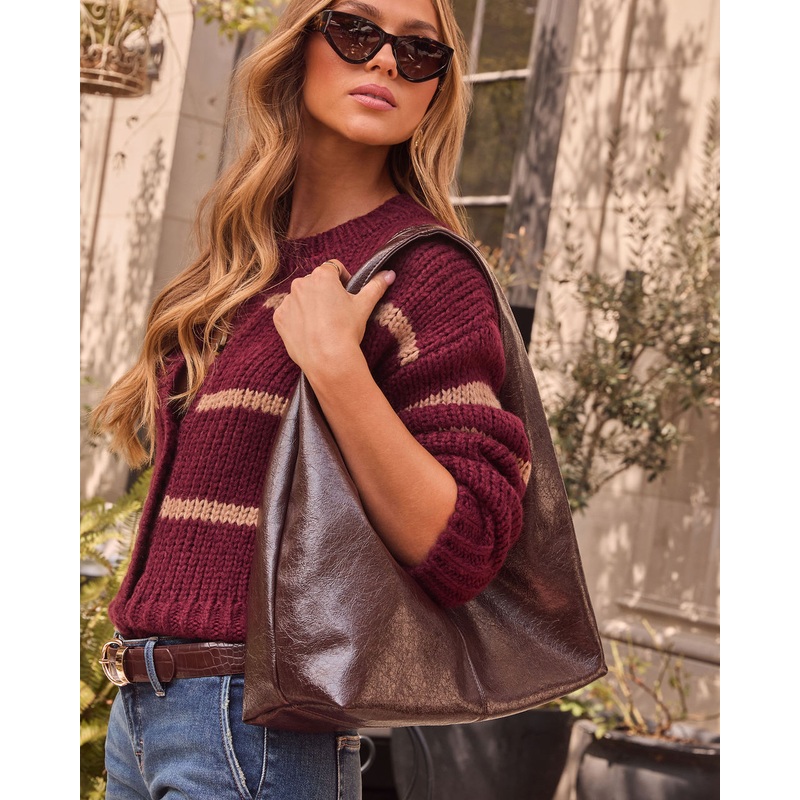 Ravella Slouchy Leather Shoulder Bag Brown O/S