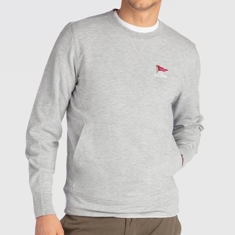 2023 US OPEN RUSS CREWNECK GREY HEATHER SML