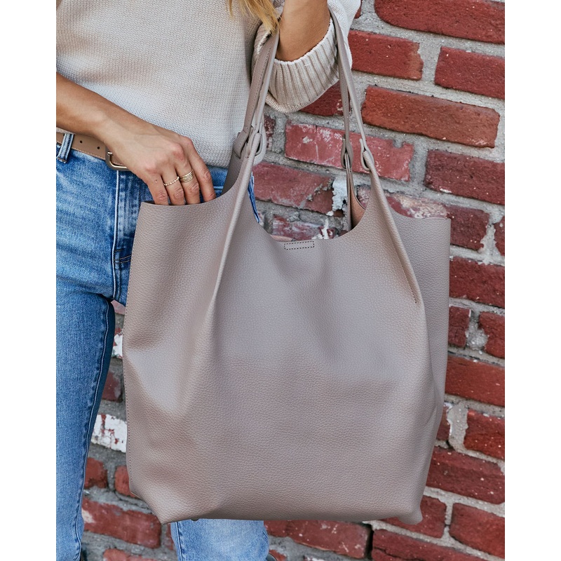 Joella Leather Tote Bag Black O/S