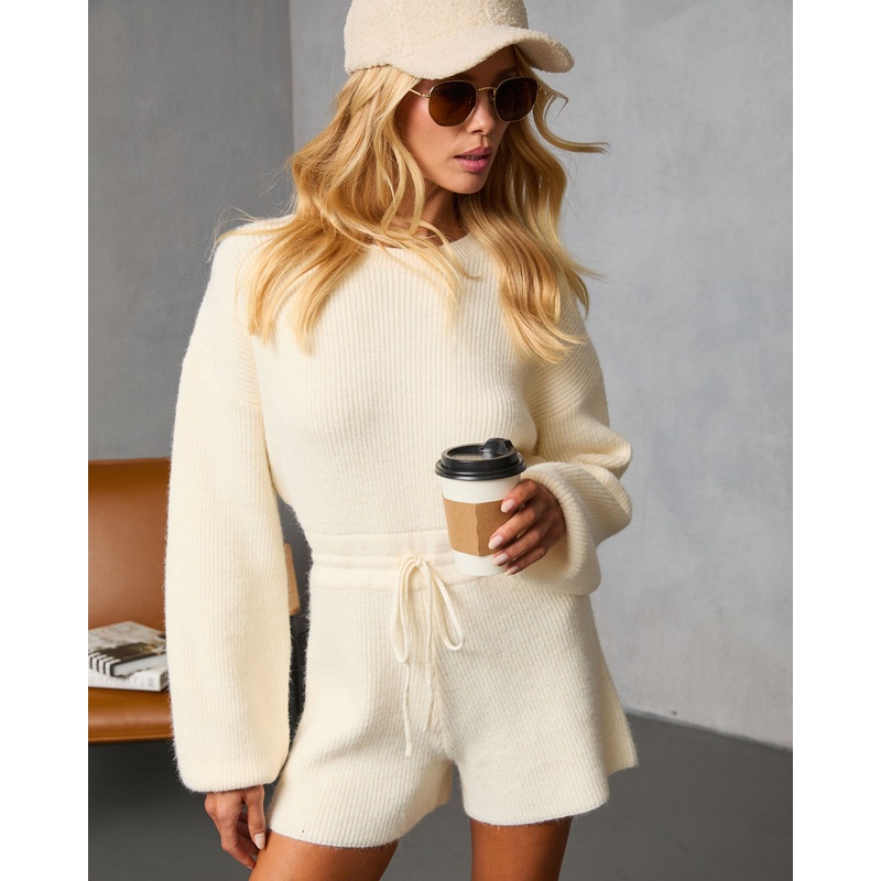 Karena Drawstring Waist Romper Cream XS