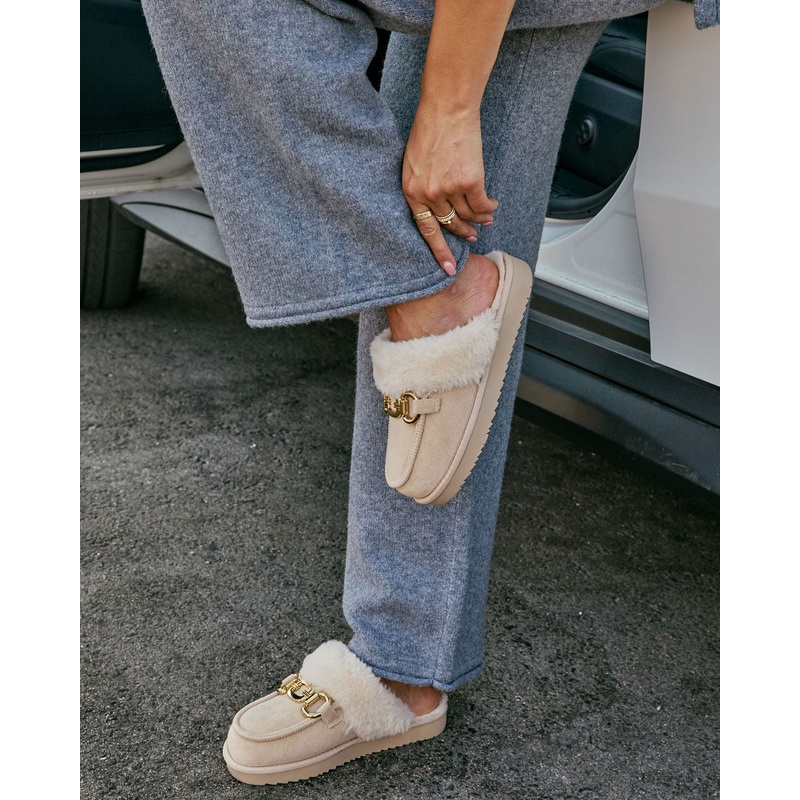 Toasted Oat Suede Horsebit Loafers Natural 6