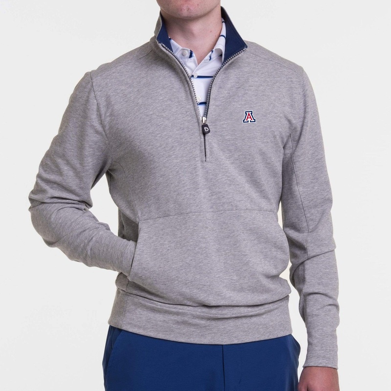 ARIZONA | RUSSEL QUARTER ZIP | COLLEGIATE GREY HEATHER SML