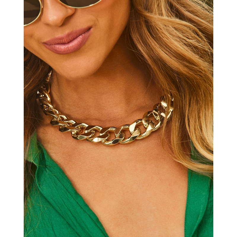 Breda Chunky Chain Necklace Gold O/S