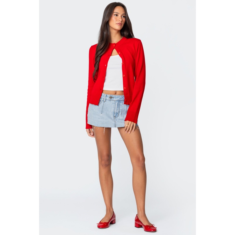 Clementine Low Rise Denim Micro Skort LIGHT BLUE XS