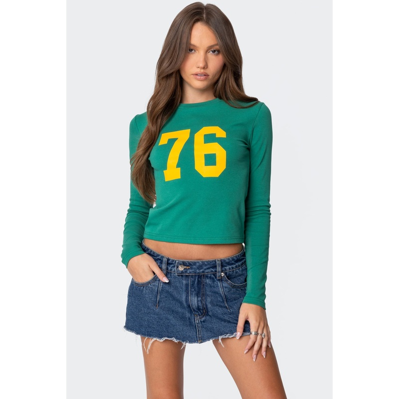76 Long Sleeve T Shirt GREEN XS