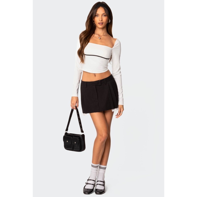 Tailored Mini Skirt BLACK XS