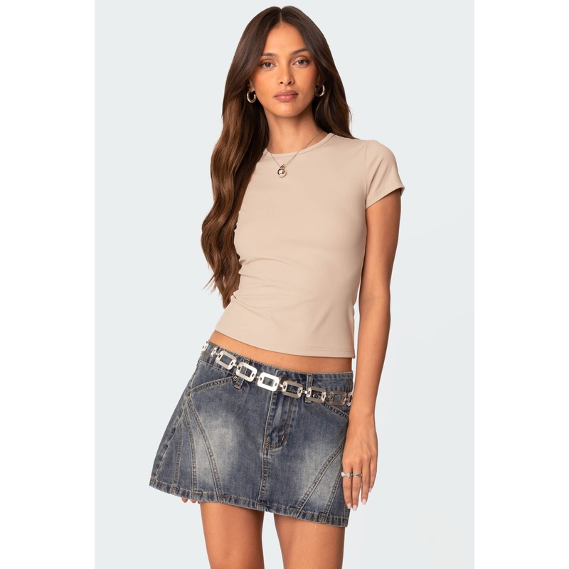 Tay Short Sleeve Top BEIGE XS