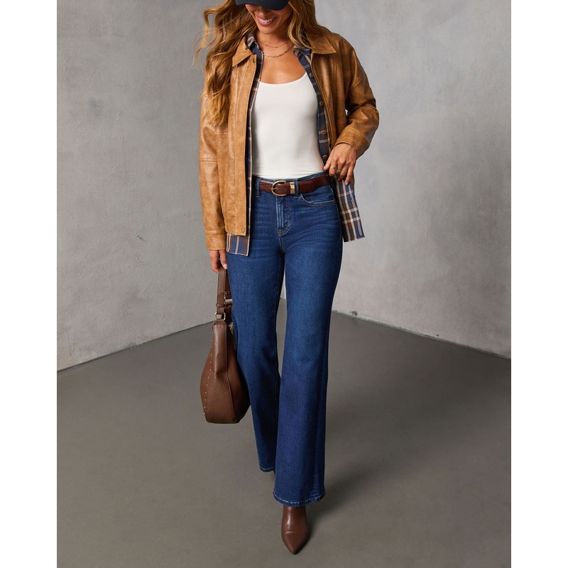 Camelle Super Stretch Flare Jeans Dark Wash 24