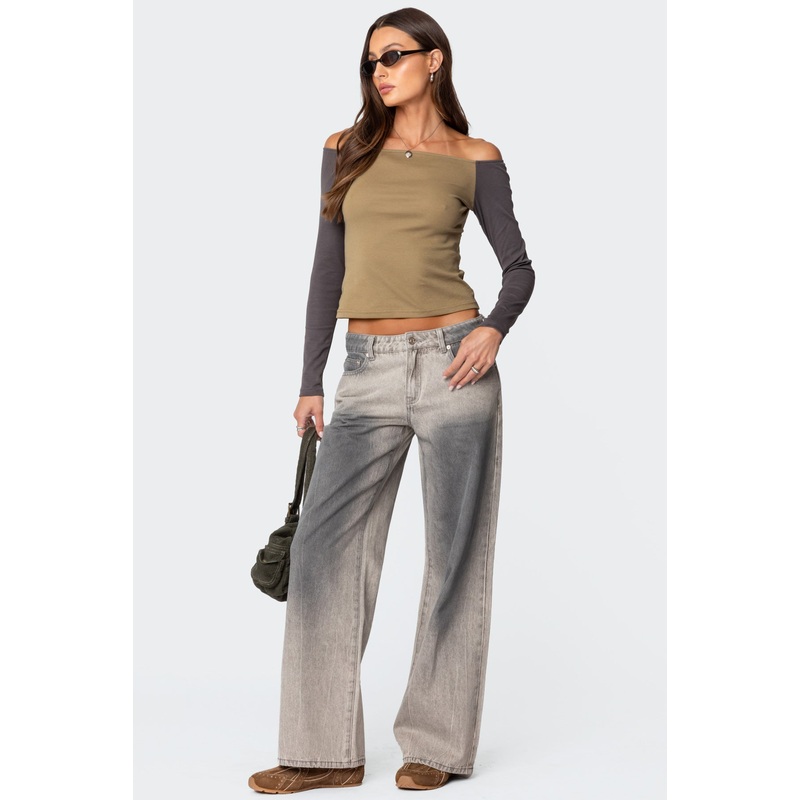 Joe Loose Fit Low Rise Washed Jeans GRAY WASHED XS