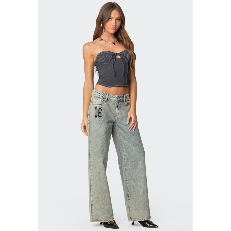 16 Vintage Acid Wash Jeans BLUE WASHED XS