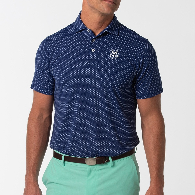 2024 PGA CHAMPIONSHIP DRADDY SPORT CAPTAIN COOL POLO REGAL SML