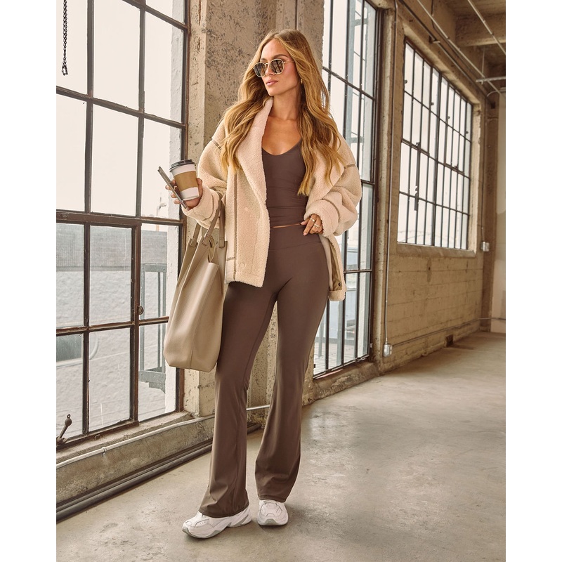 Game Changer Flared High Waist Leggings Chocolate XS