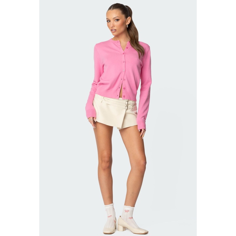 Double Belt Wrapped Mini Skort CREAM XS