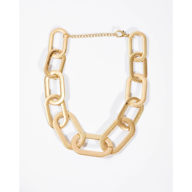 Ruben Large Chain Link Necklace Gold O/S
