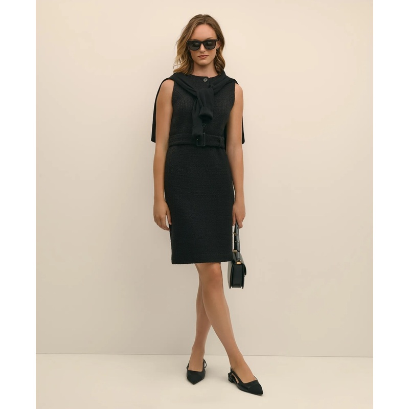 Belted Boucle Sheath