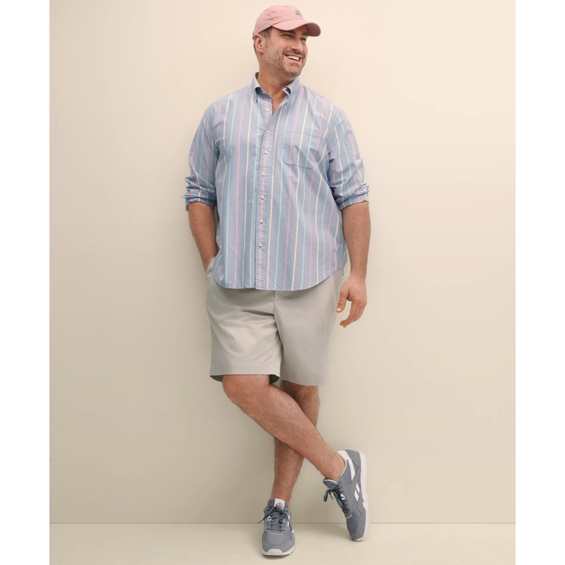 Big & Tall Friday Shirt, Oxford Multi Stripe