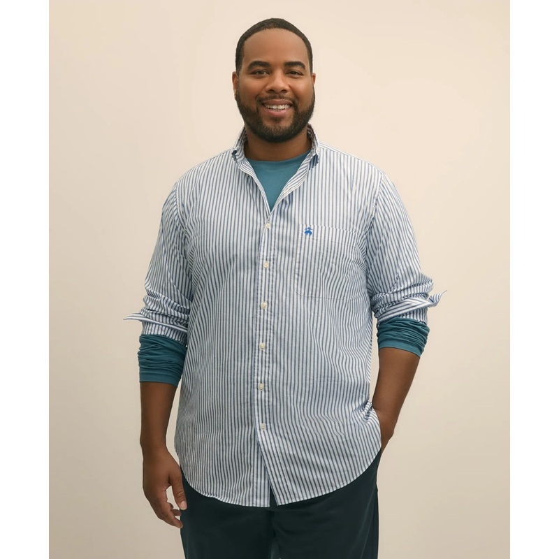 Big & Tall Friday Shirt, Poplin Bengal Stripe