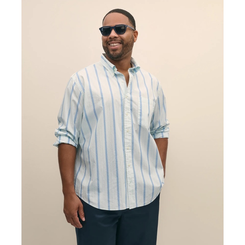 Big & Tall Friday Shirt, Poplin Striped