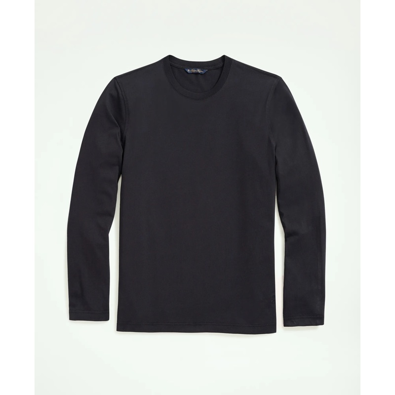 Big & Tall Supima Cotton Long-Sleeve Logo T-Shirt