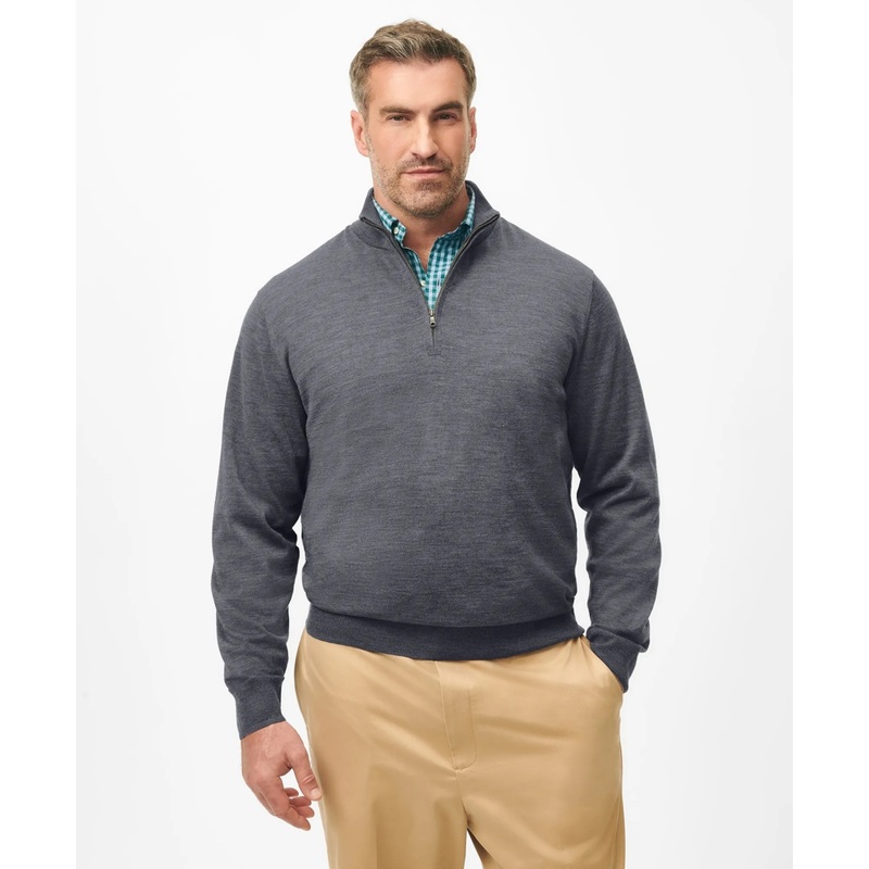 Big & Tall Ultimate Merino Wool Half-Zip Sweater