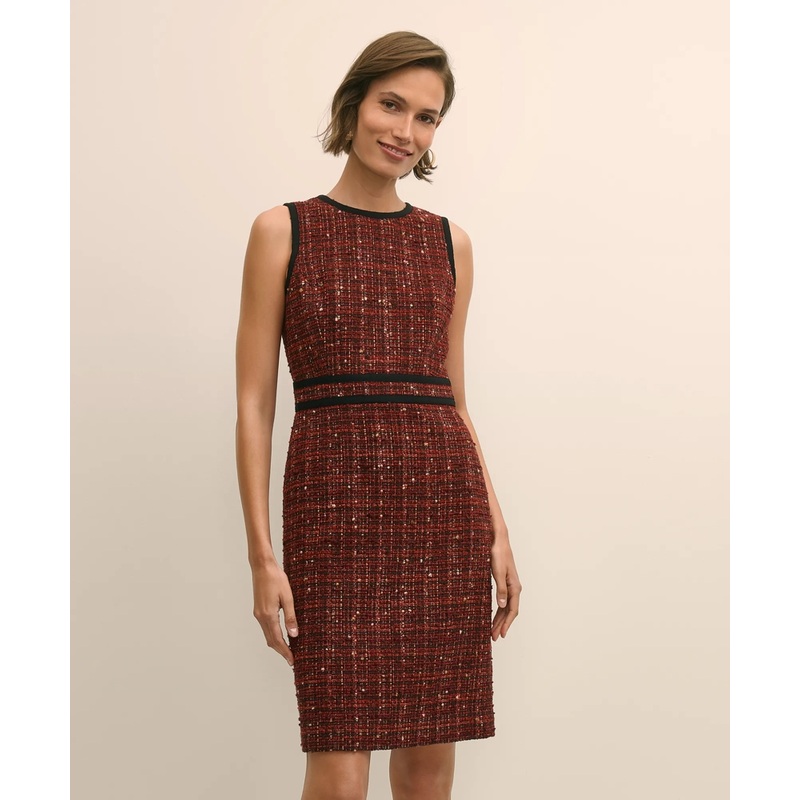 Boucle Tipped Sheath Dress