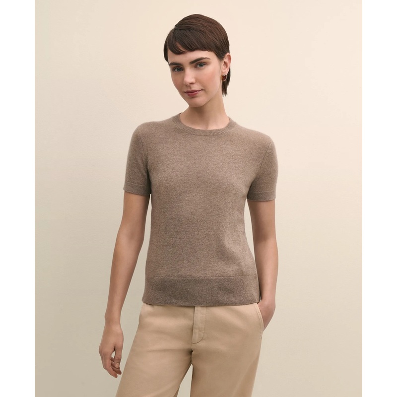 Cashmere Short-Sleeve Shell