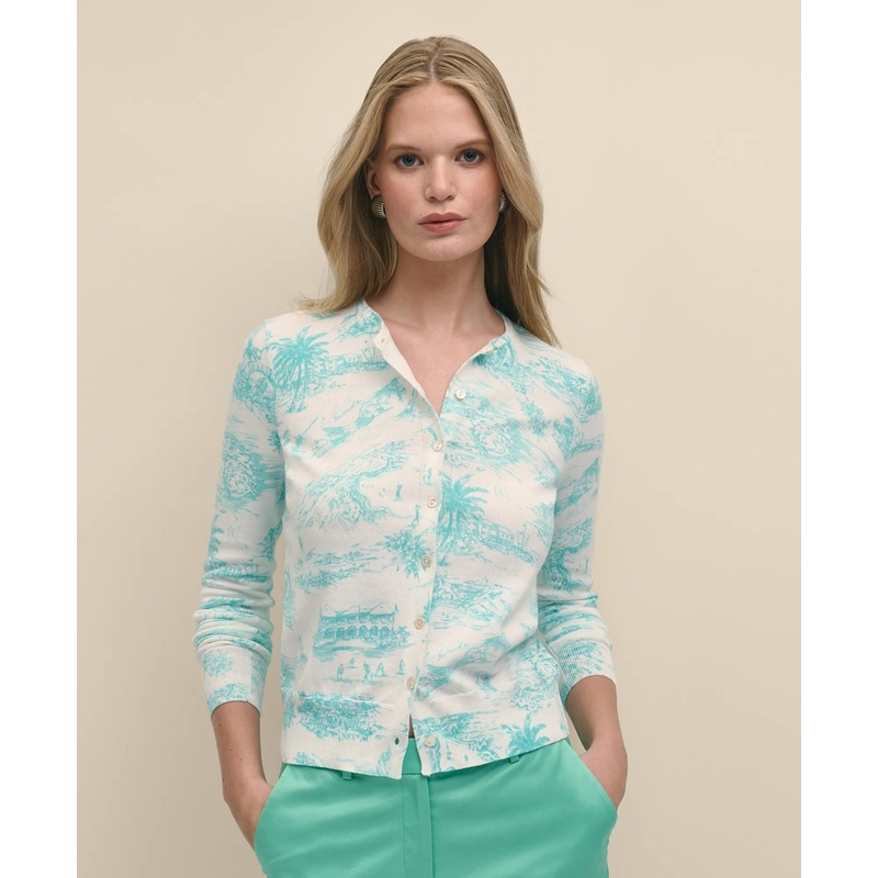 Cotton Bermuda Toile Cardigan