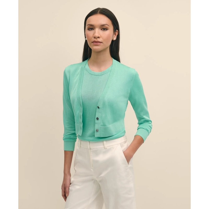 Cropped V-Neck Cardigan