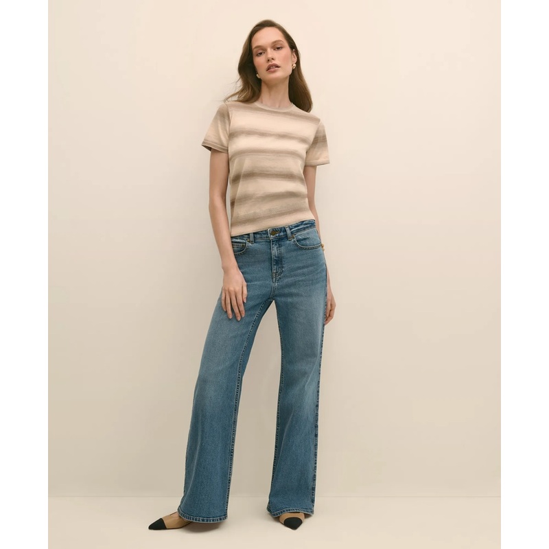 Egyptian Cotton Space-Dyed Short-Sleeve Shell