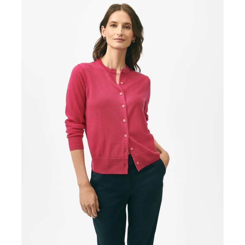 Extra-Fine Twinset Cardigan in Merino Wool
