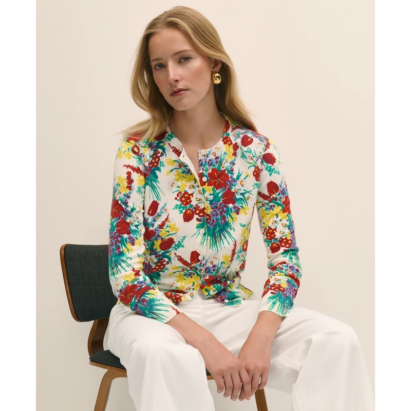 Floral Cardigan in Cotton