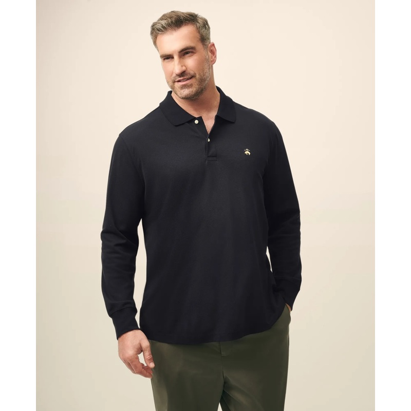Golden Fleece Big & Tall Stretch Supima Long-Sleeve Polo Shirt