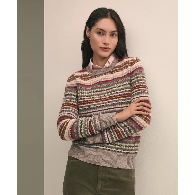Lambswool Fair Isle Crewneck Sweater